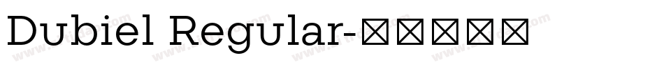 Dubiel Regular字体转换